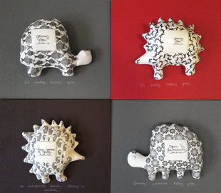 Wall decors - hedgehogs and turtles
