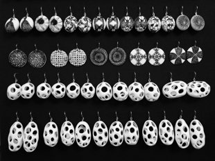 Bone china earrings